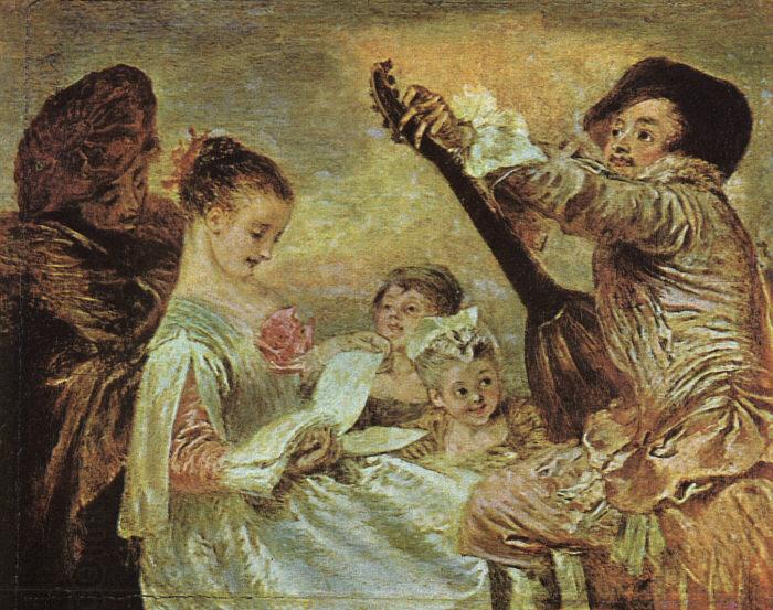Jean-Antoine Watteau The Music Lesson oil painting picture